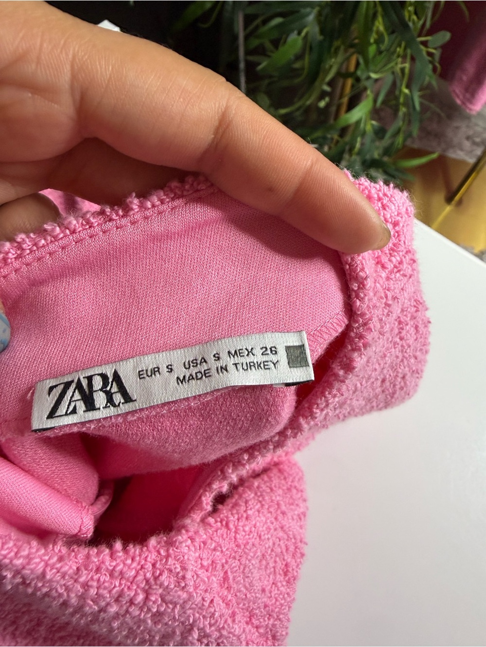 Zara Pink Structured Jacquard Top & Midi Skirt Set Sz S - Picture 8 of 14